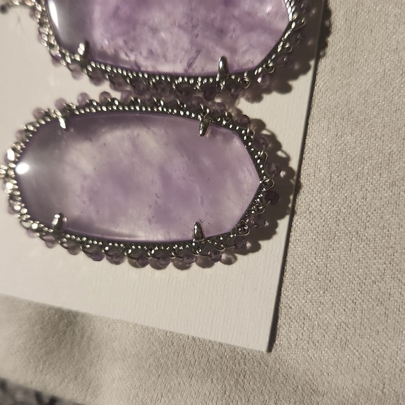 Kendra Scott Purple Drop Earrings - Picture 3 of 7